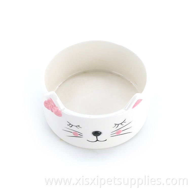 Luxury Elegant Pet Feeding Bowl Rounded Ceramic Pet Dog Bowl